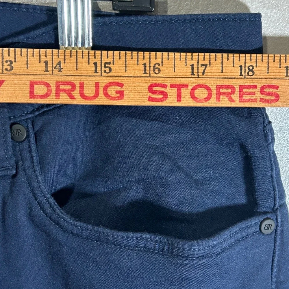 Banana Republic Mens Navy Blue Traveler Stretch Slim Straight Pants 36x30